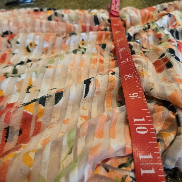 Trixxi Multicolored Halter Sundress Mini Semi Sheer Overlay Fit & Flare Junior 3 - Picture 10 of 14